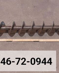 Tube auger 102mm reinforced for hopper T100 pulling M&M